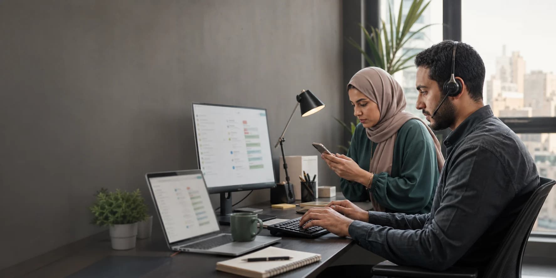 A customer operations team managing messaging campaigns and incoming conversations